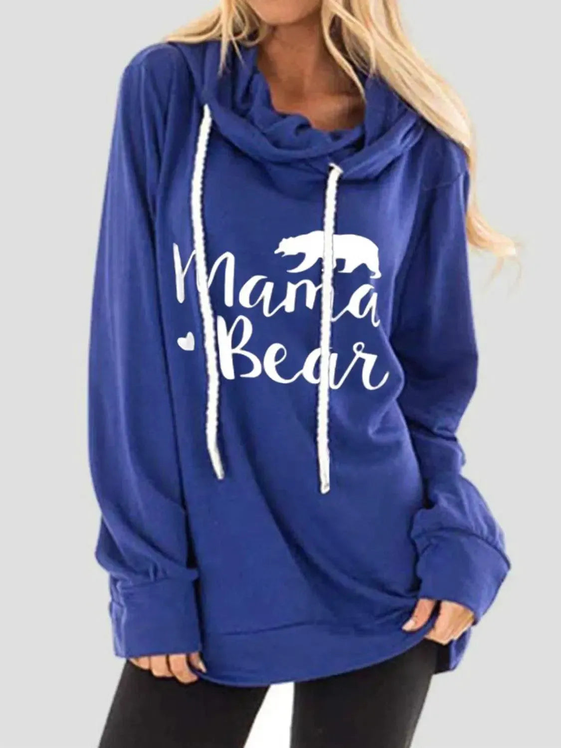 Express Your Style: Drawstring Hoodie with Letter Graphic Prints-Sweat Shirts and Hoodies-Evelyns Fashion
