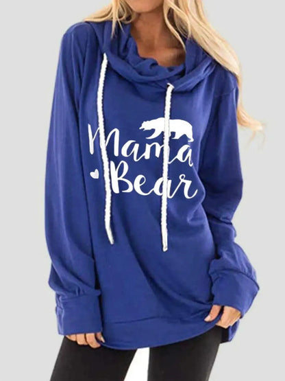 Express Your Style: Drawstring Hoodie with Letter Graphic Prints-Sweat Shirts and Hoodies-Evelyns Fashion