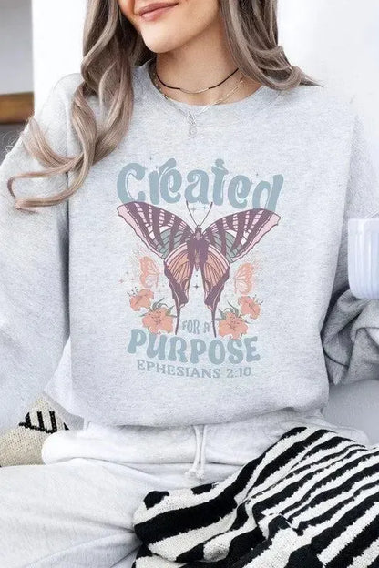 Faith & Comfort: Christian Fleece Sweatshirt-long sleeve-Evelyns Fashion