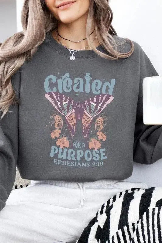 Faith & Comfort: Christian Fleece Sweatshirt-long sleeve-Evelyns Fashion
