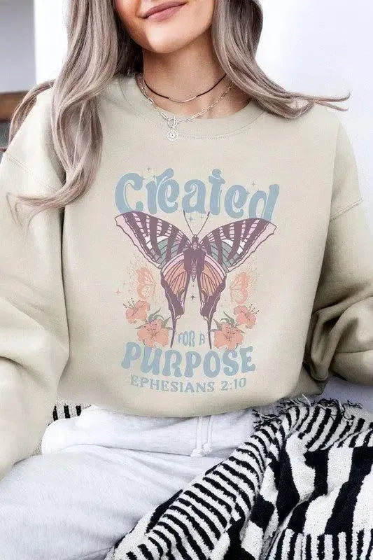 Faith & Comfort: Christian Fleece Sweatshirt-long sleeve-Evelyns Fashion