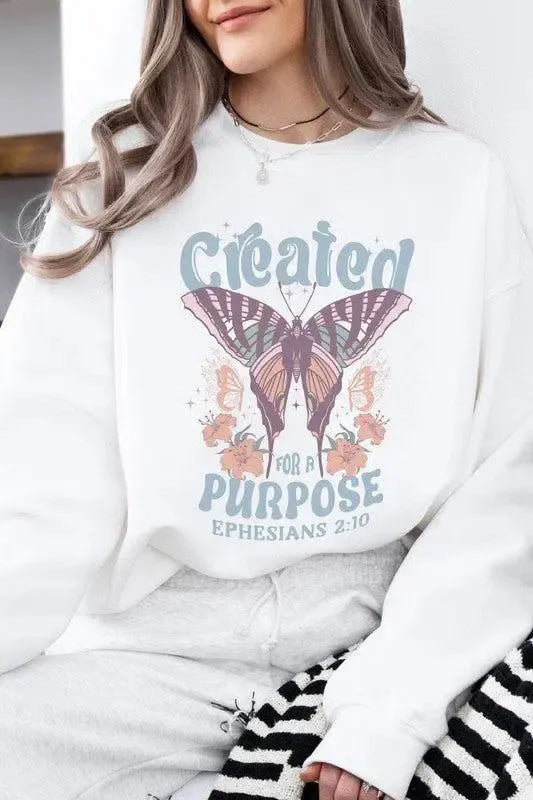Faith & Comfort: Christian Fleece Sweatshirt-long sleeve-Evelyns Fashion