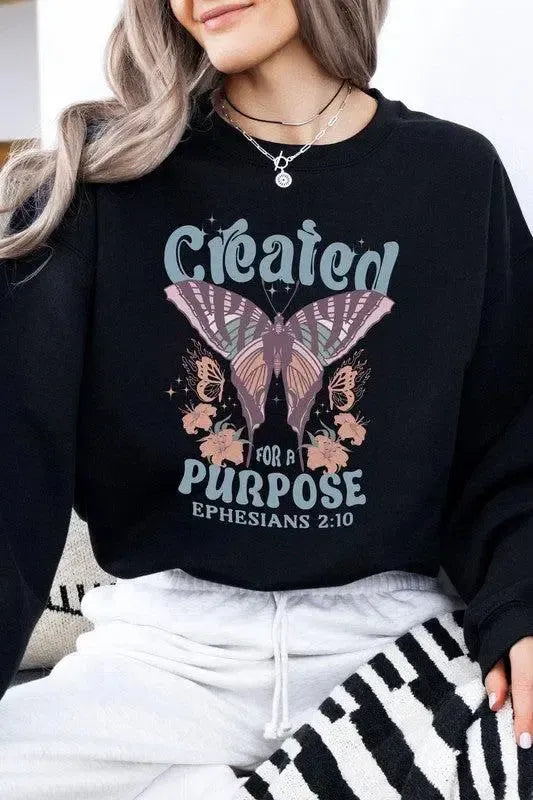 Faith & Comfort: Christian Fleece Sweatshirt-long sleeve-Evelyns Fashion