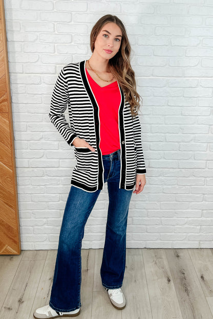 Finagle Your Way Striped Cardigan-Womens-Evelyns Fashion