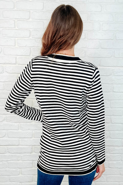 Finagle Your Way Striped Cardigan-Womens-Evelyns Fashion