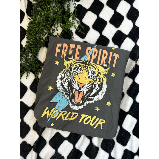 Free Spirit World Tour Graphic Tee-Womens-Evelyns Fashion