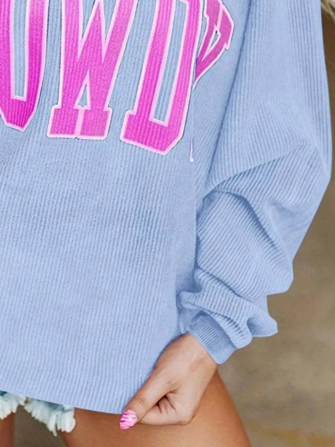Fun & Cozy: Full-Size HOWDY Graphic Sweatshirt-Sweat Shirts and Hoodies-Evelyns Fashion