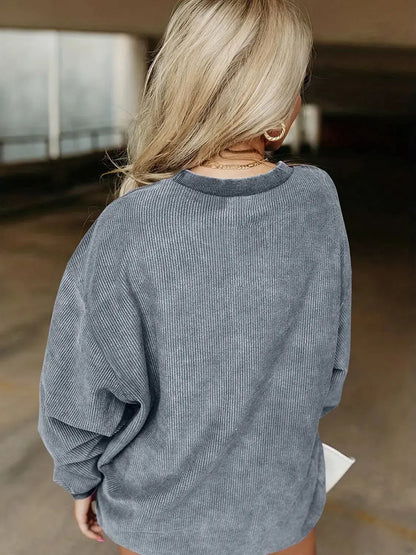 Fun & Cozy: Full-Size HOWDY Graphic Sweatshirt-Sweat Shirts and Hoodies-Evelyns Fashion