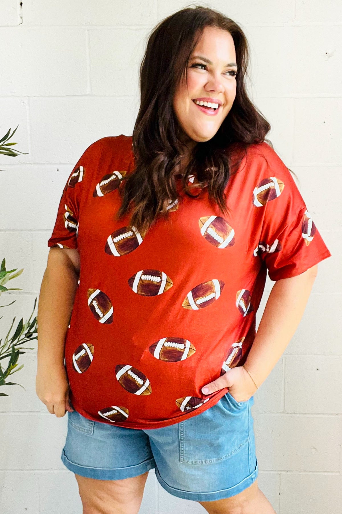 Game Day Auburn Football Print Knit Top-2024 Blow-Out Sale-Evelyns Fashion