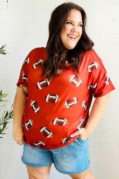 Game Day Auburn Football Print Knit Top-2024 Blow-Out Sale-Evelyns Fashion