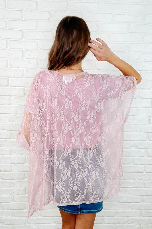 Good Days Ahead Lace Kimono In Mauve-Layers-Evelyns Fashion