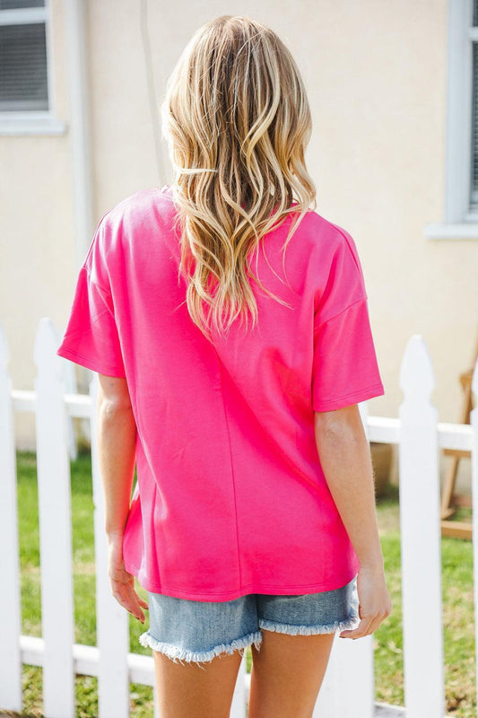 Hello Sunshine French Terry Pullover-Short Sleeve Tee-Evelyns Fashion