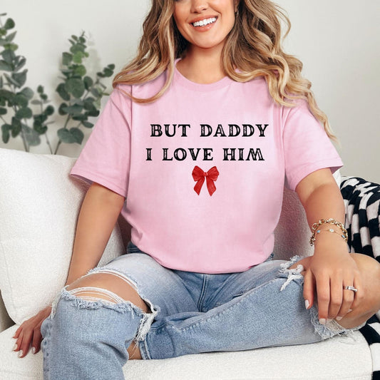 I Love Him Graphic Tee-Womens-Evelyns Fashion