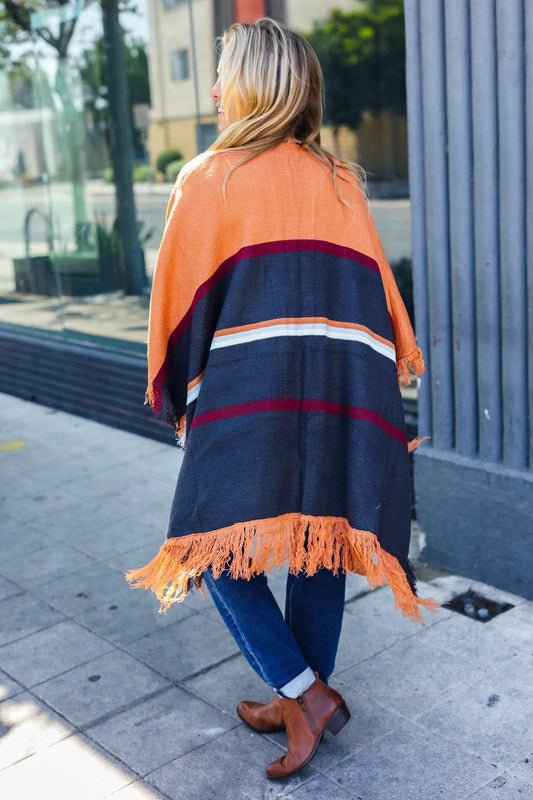 Knit Poncho-Evelyns Fashion