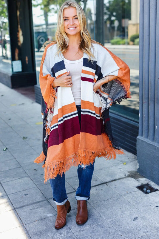 Knit Poncho-Evelyns Fashion