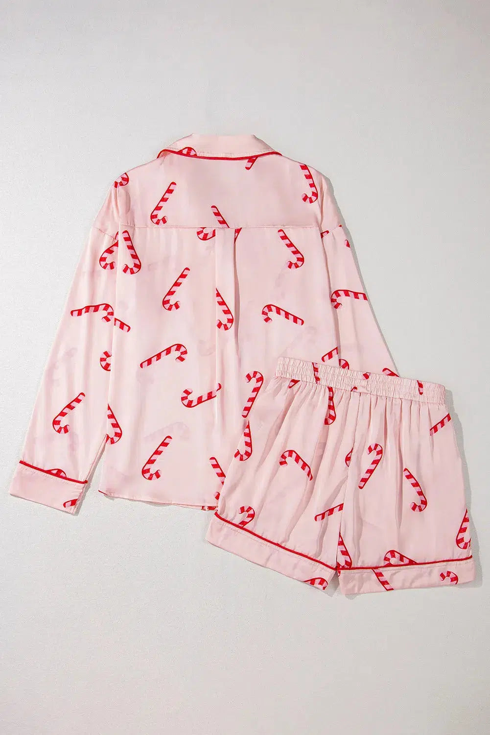 Long Sleeve Top and Shorts Lounge Set-Loungewear-Evelyns Fashion
