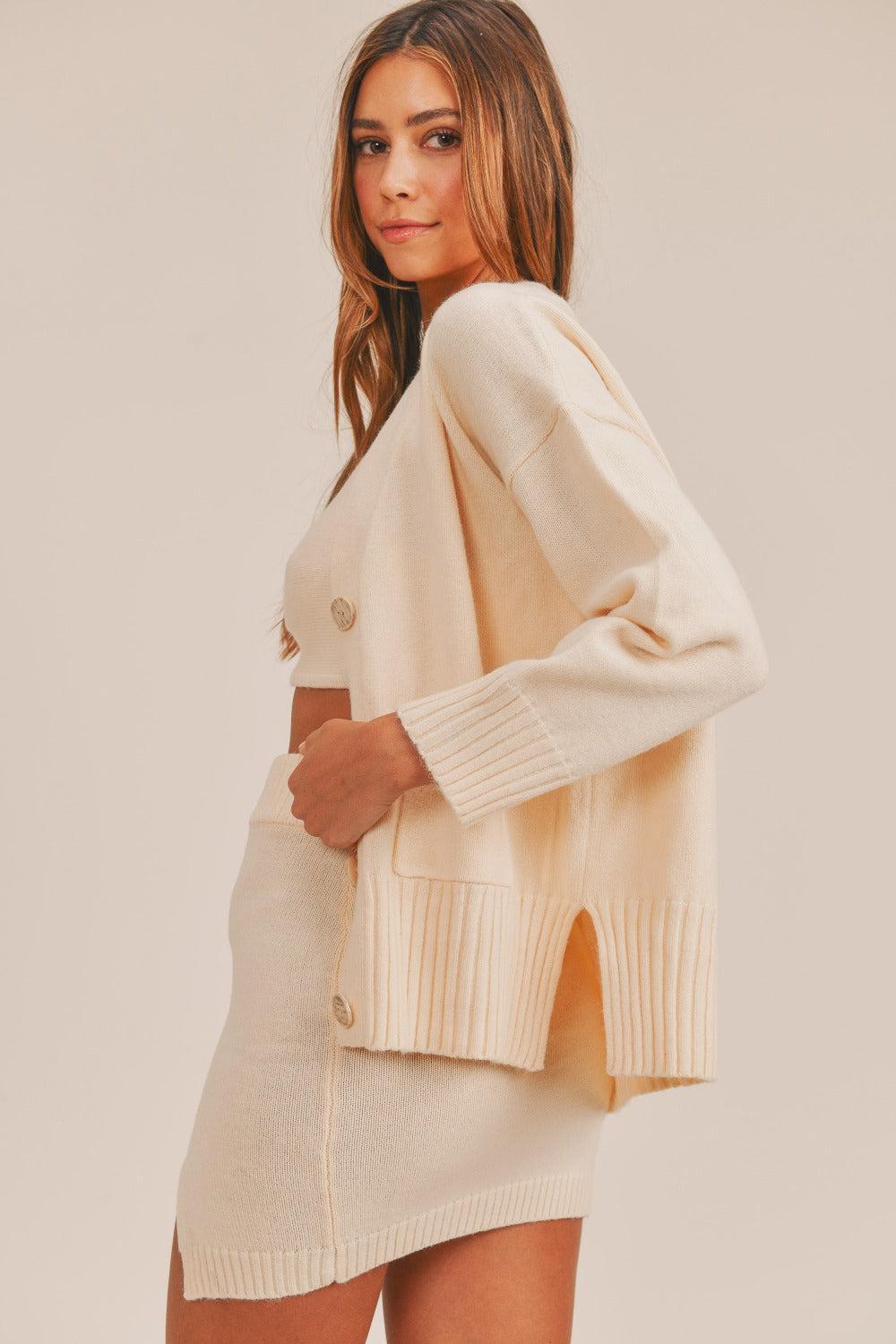 MABLE 3-Piece Sweater Set-Cardigans-Evelyns Fashion