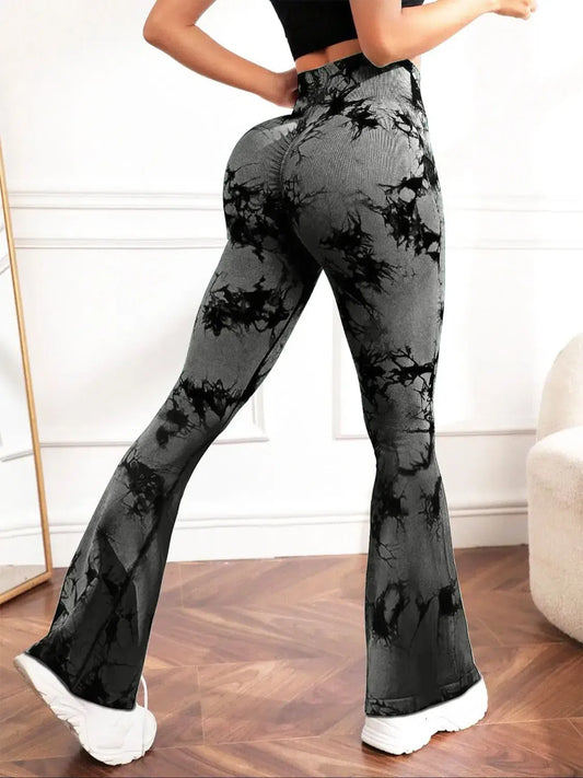 Make a Bold Statement: Tie-Dye High Waist Leggings-leggins-Evelyns Fashion