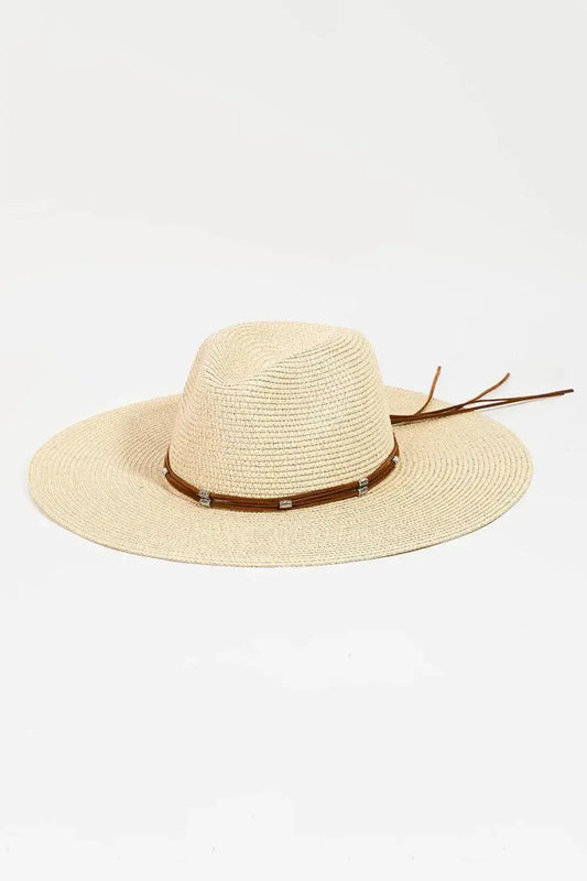 Modern Elegance: Fame Rope Strap Hat for Any Occasion-Womens Hats-Evelyns Fashion