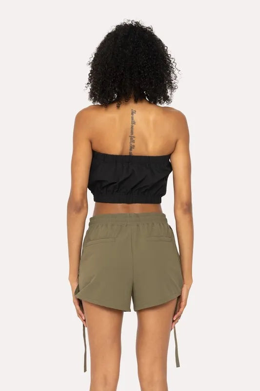 MONO B Cargochic Ripstop Tube Top-Apparel & Accessories-Evelyns Fashion