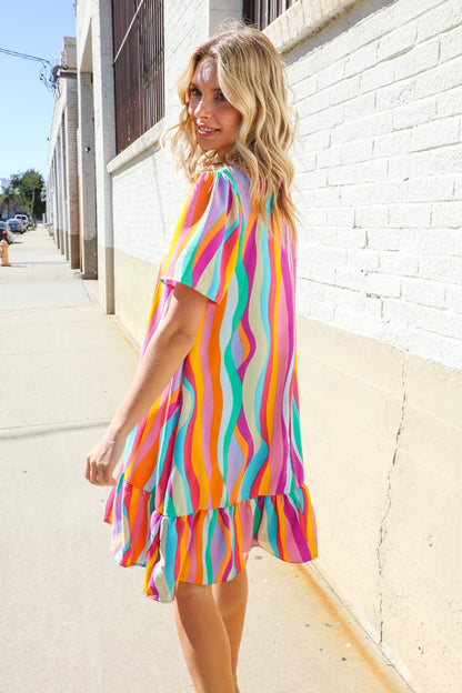 Multicolor Boho Dress-Evelyns Fashion