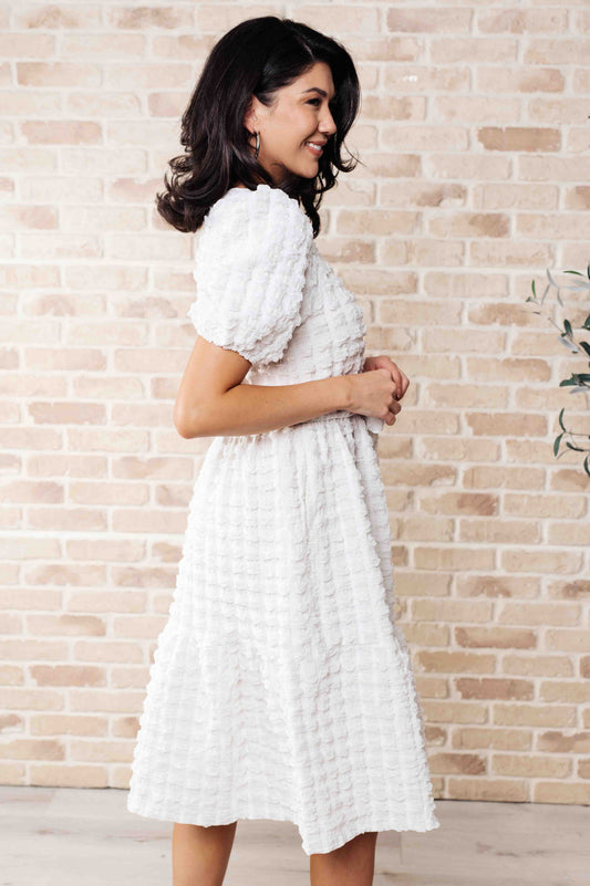 On Cloud Nine Bubble Midi Dress-Dresses-Evelyns Fashion
