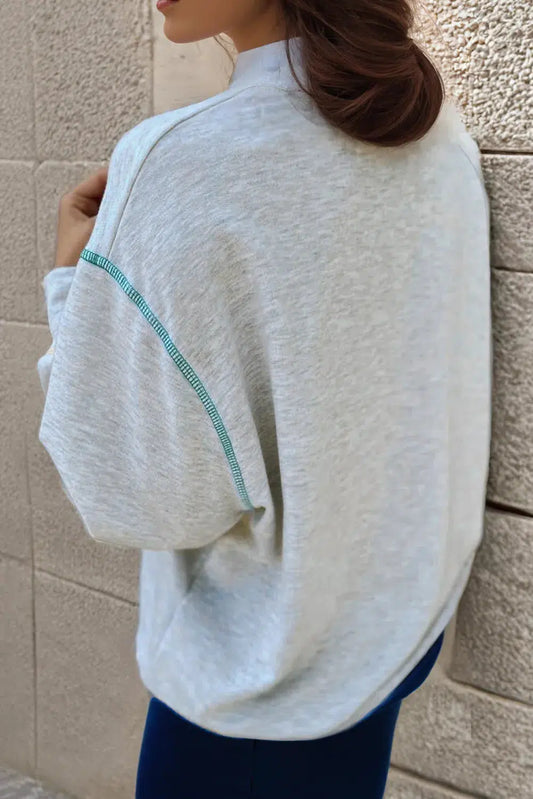 Playful Comfort: Pickleball Round Neck Dropped Shoulder Sweatshirt-Evelyns Fashion