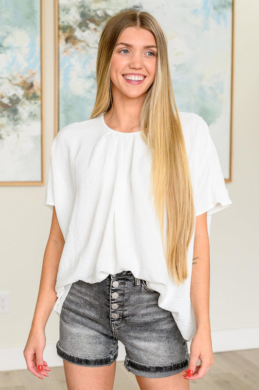 Pleat Detail Top – Soft, Feminine & Flattering Everyday Style-Tops-Evelyns Fashion