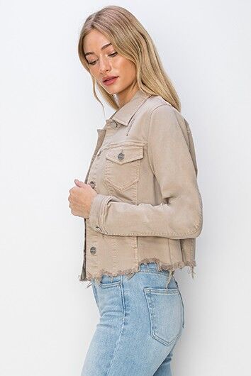 Plus Size Women's Denim Jacket-Evelyns Fashion