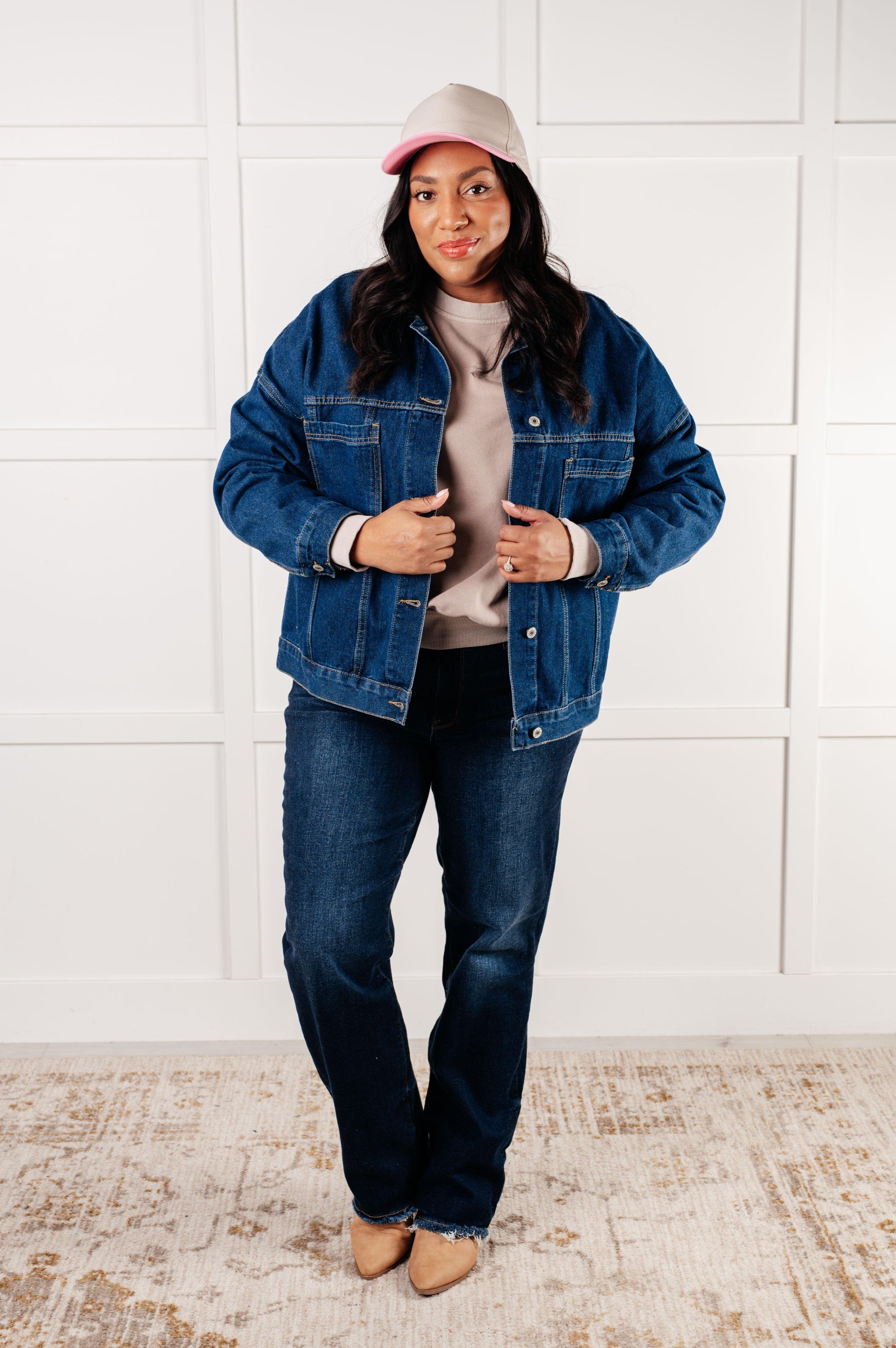 Relaxed Cool: Have We Met Oversized Denim Jacket-Denim-Evelyns Fashion