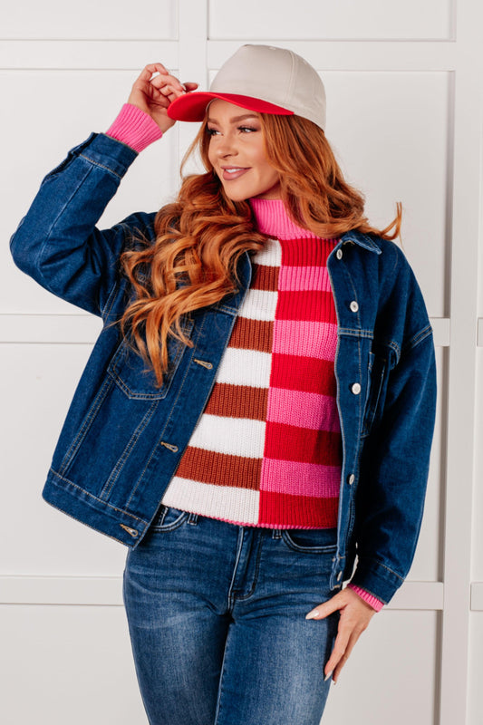 Relaxed Cool: Have We Met Oversized Denim Jacket-Denim-Evelyns Fashion