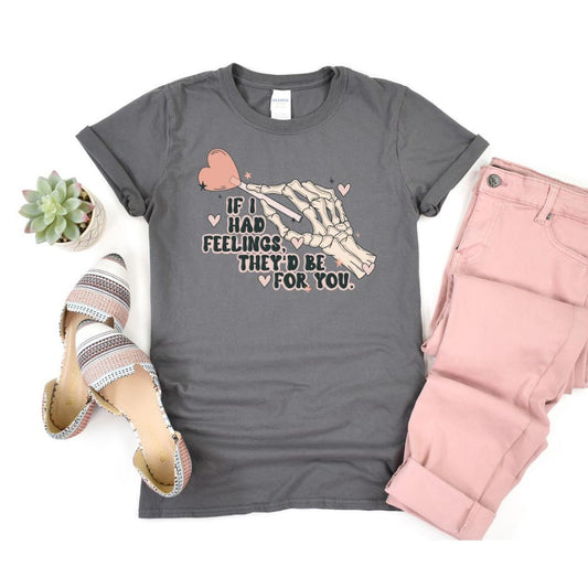 Sarcastic Skeleton T-Shirt-Womens-Evelyns Fashion