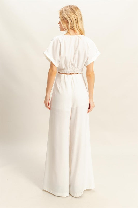 Short Sleeve Top and Pants Set-Short Top-Evelyns Fashion