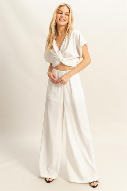 Short Sleeve Top and Pants Set-Short Top-Evelyns Fashion