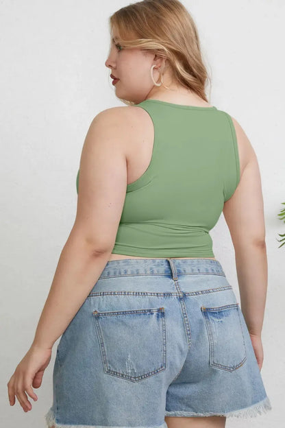 Slim Round Neck Tanks-Tank Tops-Evelyns Fashion