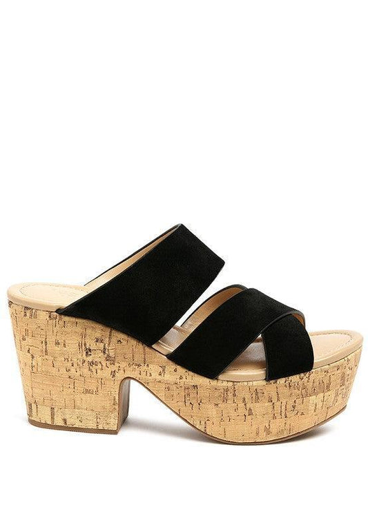 SUEDE SLIP-ON SANDAL-Shoes-Evelyns Fashion