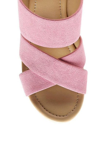 SUEDE SLIP-ON SANDAL-Shoes-Evelyns Fashion