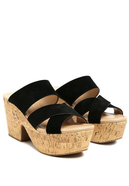 SUEDE SLIP-ON SANDAL-Shoes-Evelyns Fashion