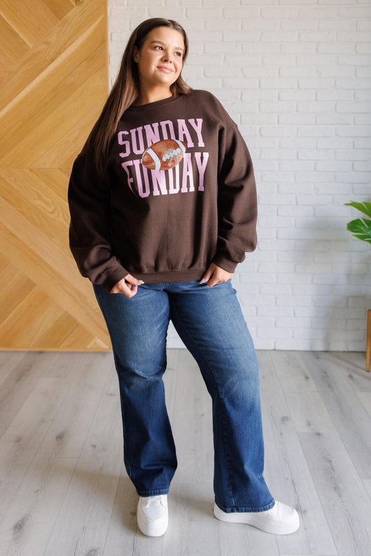 Sunday Funday Graphic Sweatshirt – Comfy, Bold, and Playful-Sweat Shirts and Hoodies-Evelyns Fashion