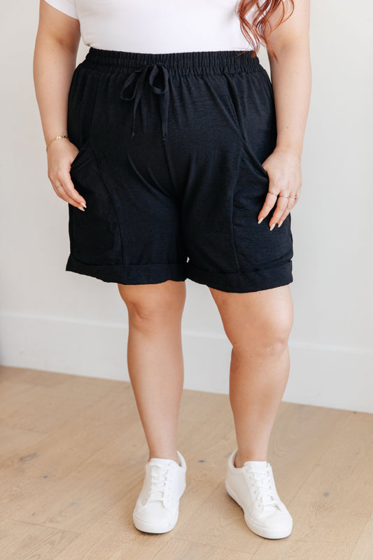 The Way I Use My Walk Drawstring Shorts-Bottoms-Evelyns Fashion