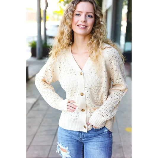 Timeless Comfort: Follow Me Oatmeal Cardigan-2024 Blow-Out Sale-Evelyns Fashion