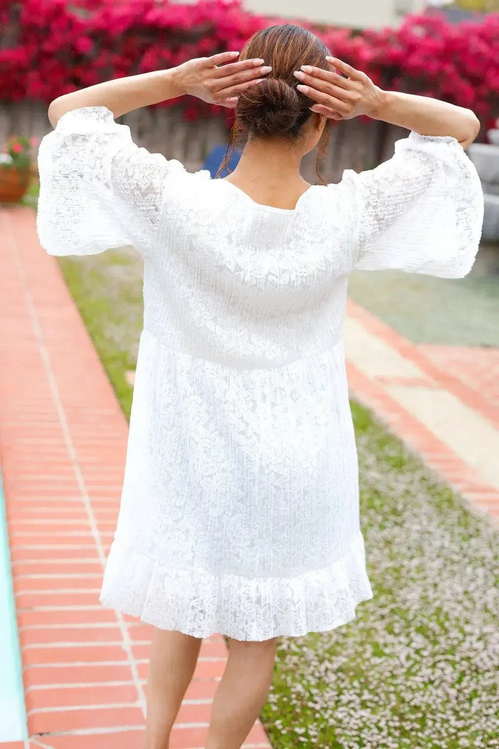 Timeless Grace: Diva Dreams White Lace Dress for Every Occasion-2024 Blow-Out Sale-Evelyns Fashion