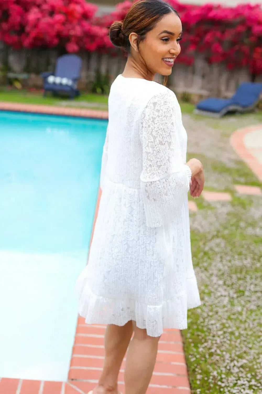 Timeless Grace: Diva Dreams White Lace Dress for Every Occasion-2024 Blow-Out Sale-Evelyns Fashion