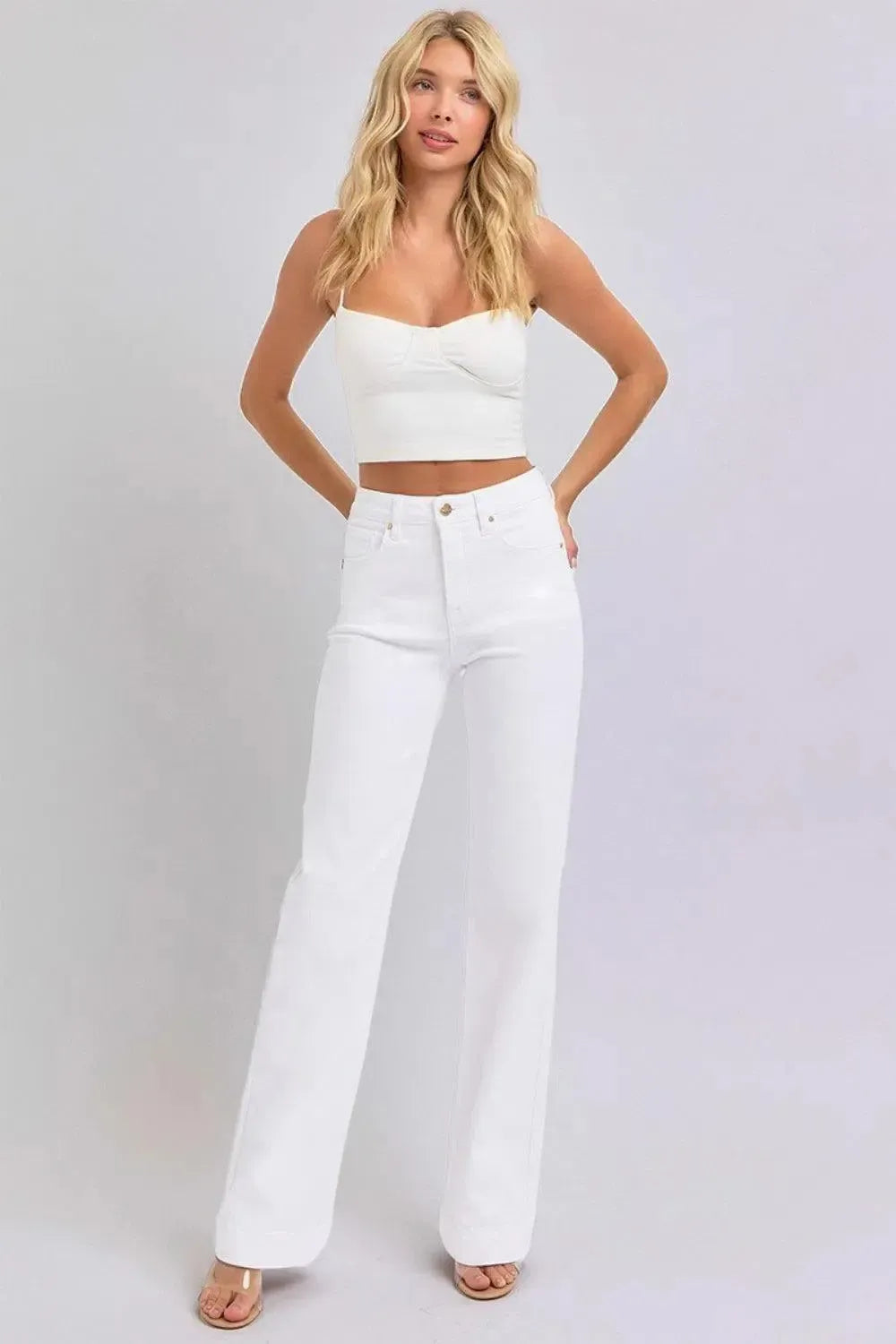 Timeless Style: High Waist Straight Jeans for Every Occasion-Apparel & Accessories-Evelyns Fashion