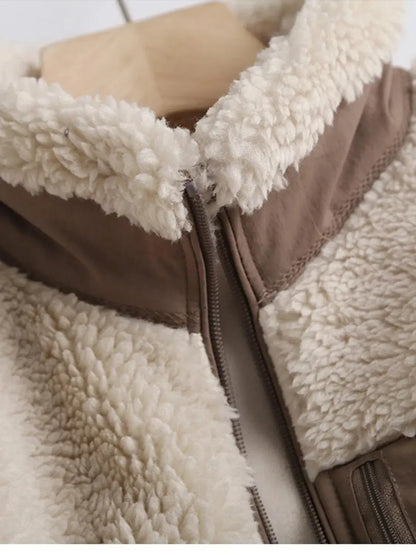Ultimate Comfort: Zip Up Long Sleeve Plush Jacket-Apparel & Accessories-Evelyns Fashion
