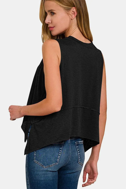 Unveiling the Zenana Seam Slit Tank: A Fashion Must-Have-Tank Tops-Evelyns Fashion