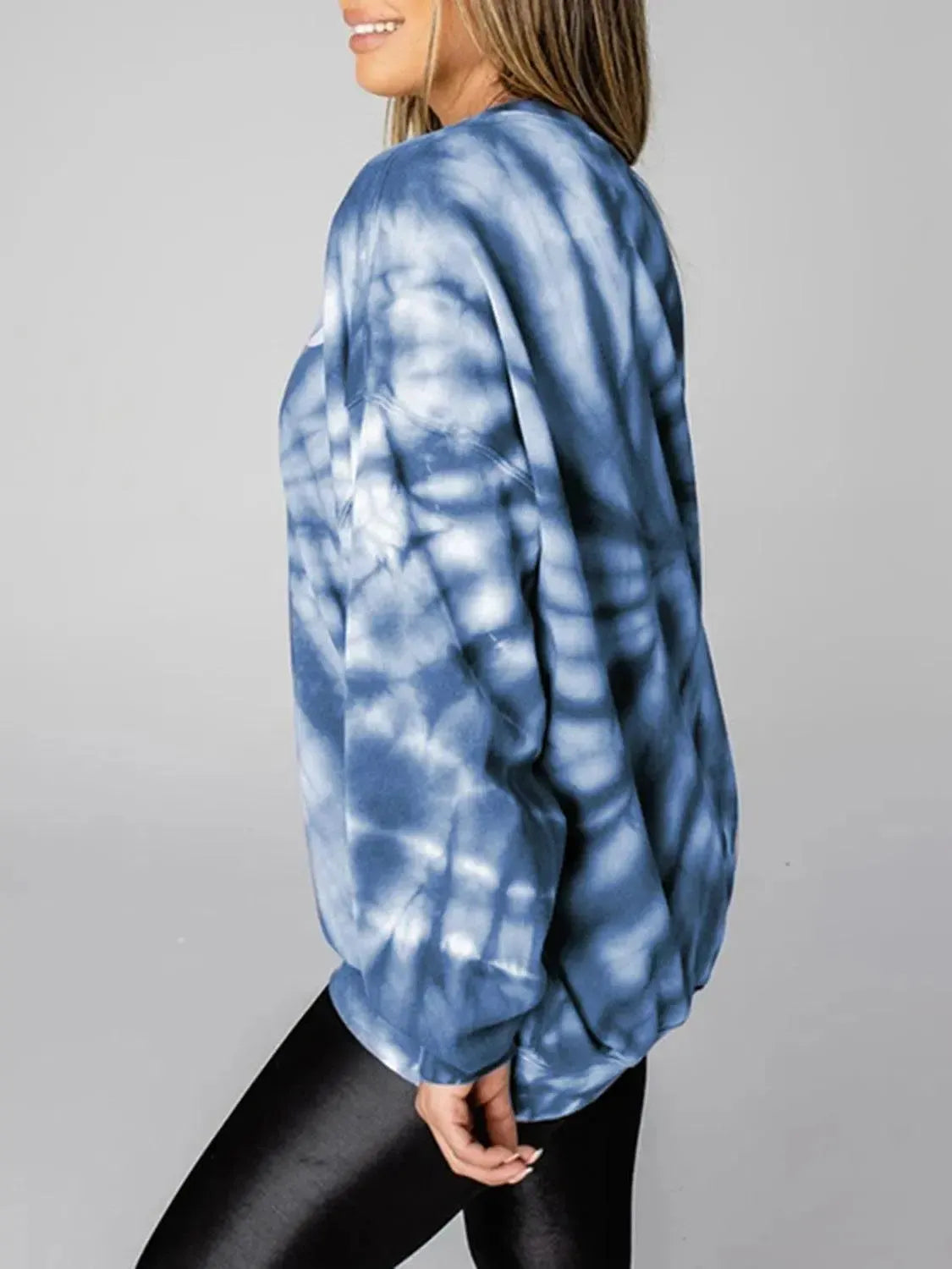 Weekend Vibes: WEEKEND LOVER Graphic Tie-Dye Sweatshirt-Sweat Shirts and Hoodies-Evelyns Fashion