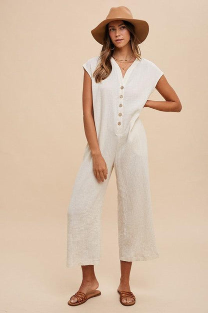 Wide Leg Jumpsuit with Pockets – Breezy, Bold & All-Day Chic-jumpsuits-Evelyns Fashion