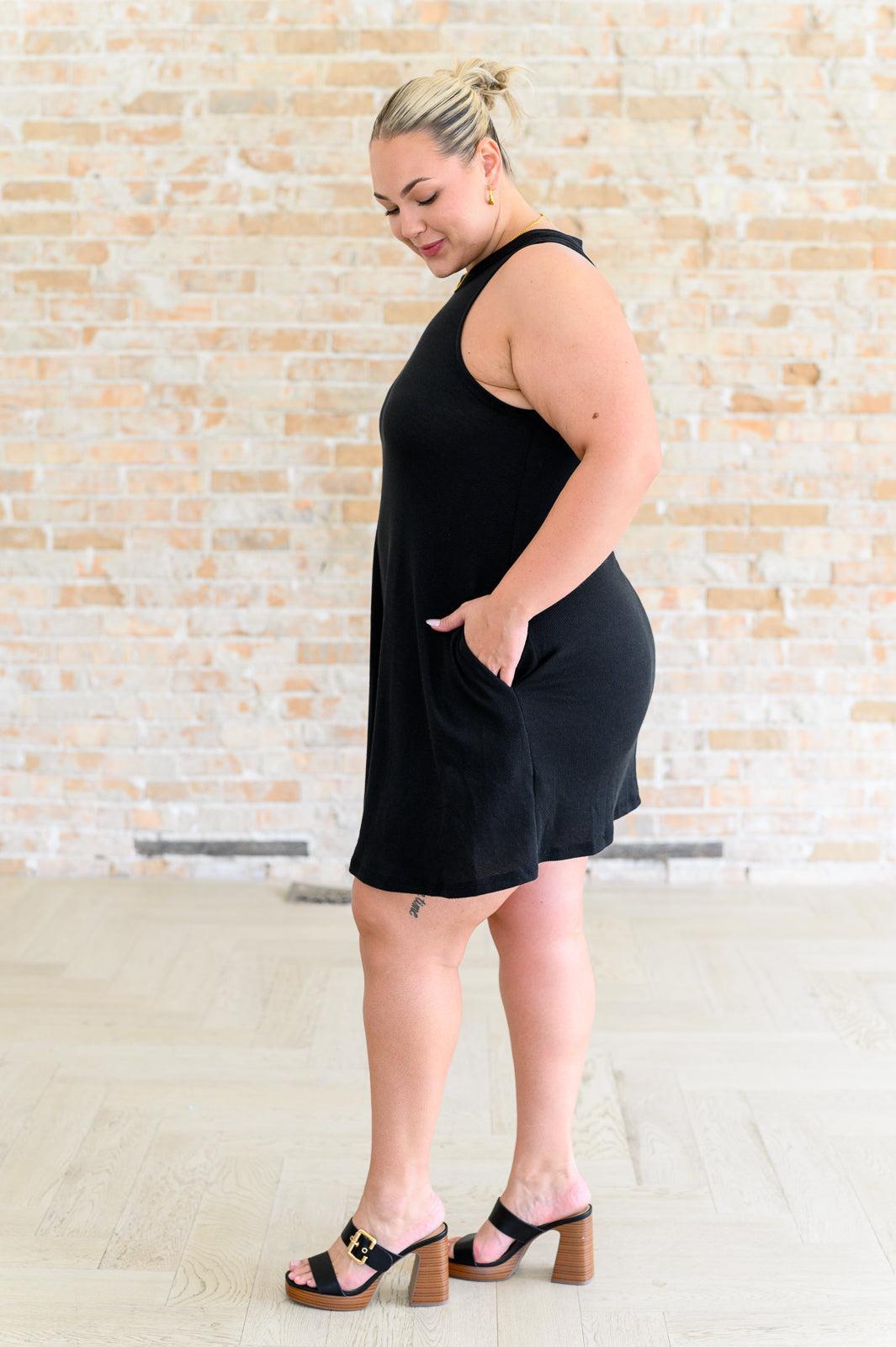 Women's Crisscross Cut Dress-Dresses-Evelyns Fashion