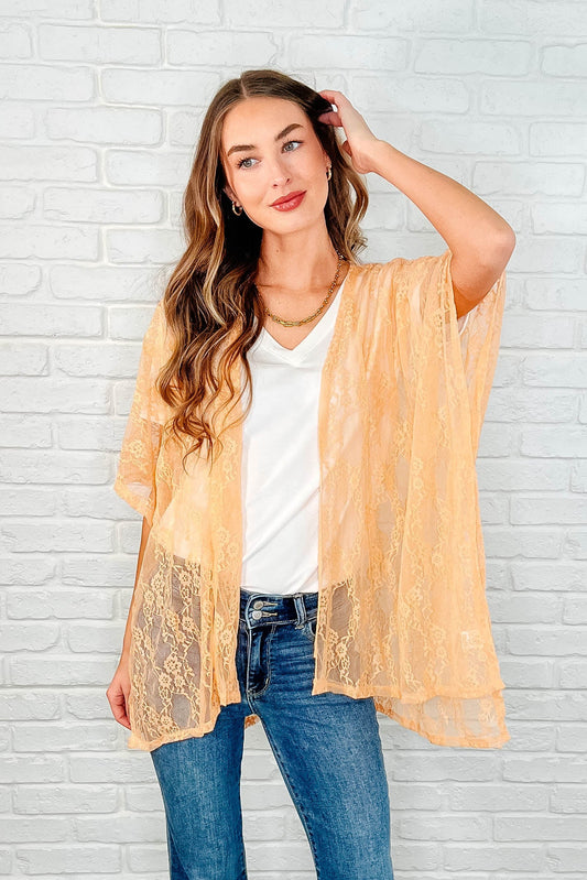 Women's Lace Kimono-Kimono-Evelyns Fashion